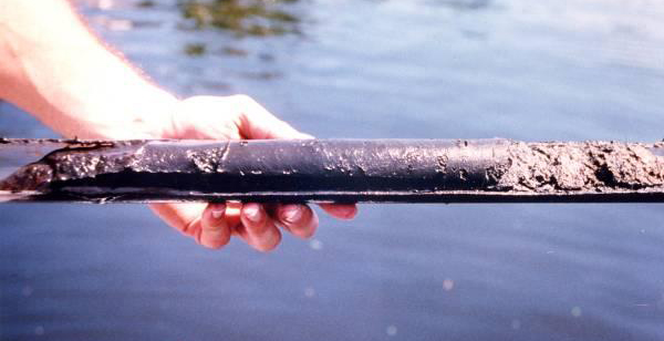 Collection of Lake Bottom Sediment Cores for Visual Characterization and Laboratory Analysis